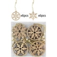 thumbnail image 5 of 1 Box Creative Hollow Christmas Snowflakes Wooden angel Pendants Ornaments for Xmas Tree Ornament Christmas Decoration Kids Gift, 5 of 5