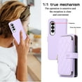 thumbnail image 2 of SaniMore for Samsung Galaxy Z Fold 4 Buisness Case, Zipper Purse [Card Holders] Magnetic Clasp Kickstand Wrist/Crossbody Chain Lanyard PU Leather Wear-resistant Full Protective Wallet Shell, Purple, 2 of 9