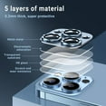 thumbnail image 3 of [2 Pack for iPhone 13 Pro Max/iPhone 13 Pro Camera Lens Protector Metal Tempered Glass Camera Cover, Strong Stickiness Rear Lens Case Friendly - Alpine Green, 3 of 5