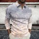 thumbnail image 1 of Blusa y camisa de manga larga con cuello vuelto para hombre, jersey de solapa con cremallera y manga larga, blusa informal estampada para San Valentín, poliéster para hombre, 1 of 5