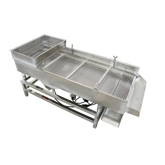 EQCOTWEA Straight Linear Vibrating Screen Sieve Screen Shaker Sifter Stainless Steel 10mm Mesh Screen