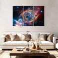 thumbnail image 2 of Elephant Stock Helix Planetary Nebula Wall Art - Horizontal Multi Panel Canvas - Living Room Wall Decor - Astronomy & Space Multi Panel - Black And Gray Decor - 74" x 48", 2 of 4