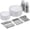 Silver, variant on 300 Piece Gold Glitter Disposable Plates for 50 Guests, Plastic Plates for Party, Wedding, Dinnerware Set of 50 Dinner Plates, 50 Salad Plates, 50 Spoons, 50 Forks, 50 Knives, 50 Cups