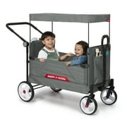Radio Flyer Compass Kid & Cargo Stroll ‘N Wagon®, Gray Push and Pull Folding Fabric Wagon, for Kids 1 Year and up
