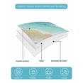 thumbnail image 4 of Twin Quilt Bedding Set, Teal Gradient Ocean Reversible Summer Quilt 3 Pieces, Ombre Watercolor Coastal Beach Waves Lightweight Bedspreads Coverlets with 2 Pillow Shams for All Seasons, 4 of 5