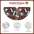thumbnail image 3 of Daiia Paw And Bones Drawing Merry Christmas Tree Skirt , Xmas Large Lace-up Tree Skirt, Santa Snowflakes Rustic Home Decorations New Year Party Farmhouse Decor-36", 3 of 6