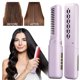 thumbnail image 5 of Pisexur Belleza Maquillaje Peine de cerámica para peluquería, cepillo portátil para peinar el cabello sin frizz en cualquier lugar, 3 configuraciones de temperatura, carga para mujeres y hombres, 5 of 7