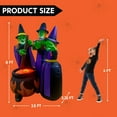 thumbnail image 5 of Joiedomi Inflables de Halloween de 6 pies de alto, tres brujas alrededor del caldero con luz de llama, decoración inflable para patio, inflables con LED incorporados para fiestas de Halloween, decorac, 5 of 5