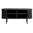 thumbnail image 6 of Unique Furniture Engineered Wood Sliding Door 47" TV Lowboard in Black/Oak, 6 of 7