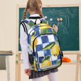thumbnail image 7 of FORMRS Unisex School Backpack 17" Student Travel Bag with Laptop Compartment, Lemon Checkered, 7 of 7