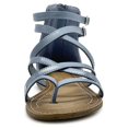 thumbnail image 3 of Ollio Women's Shoes Gladiator Strap Flat Zori Sandal M1052, 3 of 6