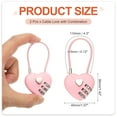 thumbnail image 2 of Uxcell Cable Combination Steel Rope Lock for Gym Bikes Cabinets and More Pink 4.3", 2 of 7