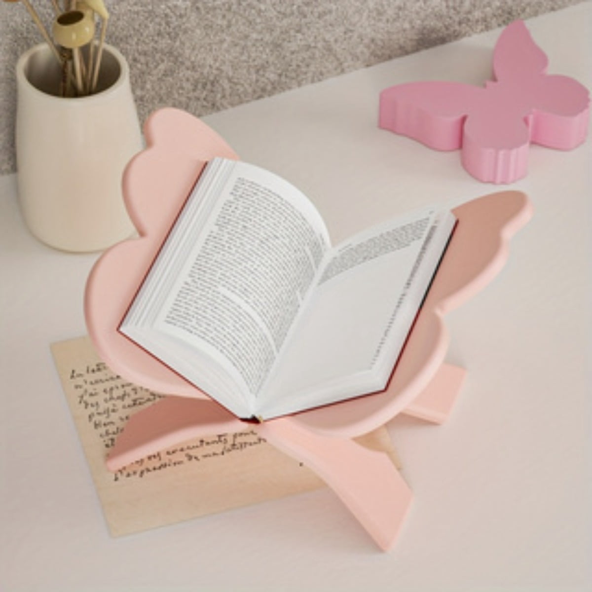 2PCS Epoxy Resin Butterfly Bookends Book Holder Mold, Silicone Casting Mold for Home Decor, DIY Handmade Jewelry Crafts Crafts Tools, Floral Preserved Keepsake Bookends Book Holder Kit