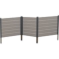 thumbnail image 2 of Royalbelle 48x 106 Inch 3-Panel Metal Privacy Fence Panels, No-Dig, Brown, 2 of 7