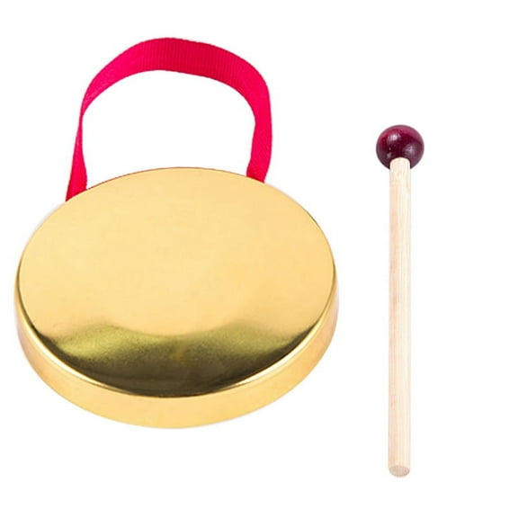 12cm Hand Gong Percussion Instrument with Round Play Hammer for School Festival