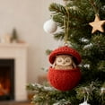thumbnail image 6 of RuiJiao Christmas Knit-Ball Animals Acrylic Ornaments Set, Cute Woodland Creatures with Fair-Isle Patterns for Tree Decor, 6 of 9