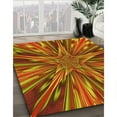 thumbnail image 3 of Ahgly Company Machine Washable Indoor Round Transitional Red Area Rugs, 7' Round, 3 of 7