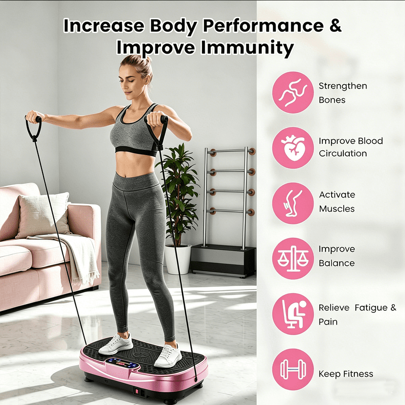 ENZVOIA Vibration Plate Exercise Machine, 120 Speeds, 5 Preset Modes, 300 Lb Capacity