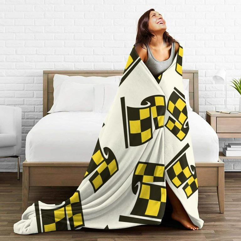 DouZhe Ultra Soft Micro Fleece Lightweight Flannel Bed Blanket checkered flag racing colorful Print Cozy Warm Throw Blankets 60 x50 Walmart