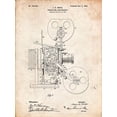 thumbnail image 2 of Borders, Cole 19x24 Gold Ornate Wood Framed with Double Matting Museum Art Print Titled - PP1000-Vintage Parchment Projecting Kinetoscope Patent Poster, 2 of 4