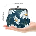 thumbnail image 2 of Daisy Elegant Coin Purse Wallet with 0.7 Microfiber Zinc Alloy Jaws, 4.3x4.7 in/11x12 cm Size, 2 of 7