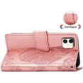 thumbnail image 3 of Wallet Case for iPhone, Embossed Butterfly Flower Premium PU Leather [Kickstand] [Card Slots] [Wrist Strap]Cover for iPhone, 3 of 7