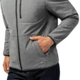 thumbnail image 5 of Free Country Men's Melange Stretch Full Zip Hoodie Light Grey Heather S, 5 of 5