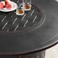 thumbnail image 3 of 44" Black and Brown Round Propane Outdoor Fire Table with Wind Blockers, 3 of 4