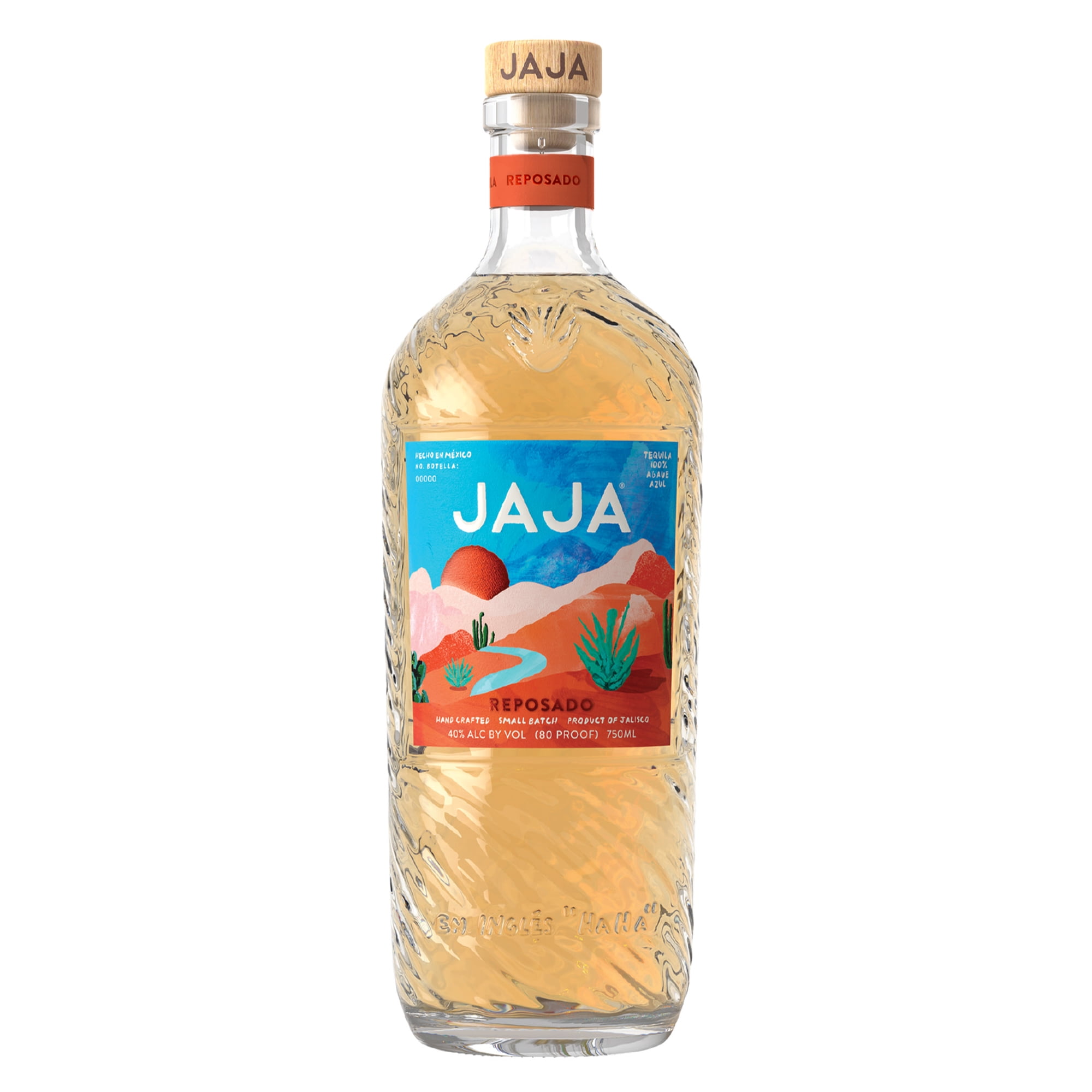 JAJA Reposado Tequila, 750 ml Glass Bottle, 40% ABV
