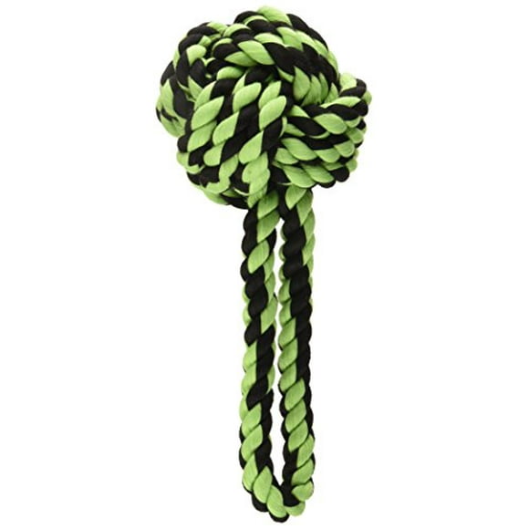 Multipet Nuts for Knots with Tug Rope Dog Toy, 3.5-Inch Colors Vary