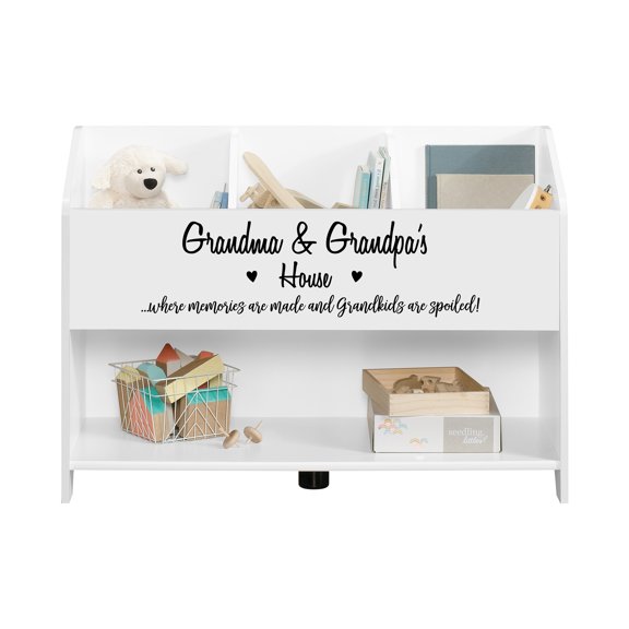 LifeSong Milestones Bookcase Footboard Storage Box Grandparents Grandma & Grandpas House 2 (White)