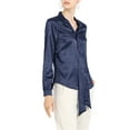 thumbnail image 5 of Allegra K Women's Irregular Dotted Work Long Sleeve Tie Neck Blouse, 5 of 7
