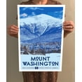 thumbnail image 4 of Mount Washington Vintage Travel Poster / Postcard WPA Style Retro New Hampshire, 4 of 4