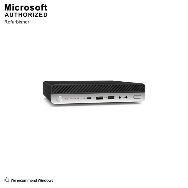 HP EliteDesk 800 G3 Desktop Mini, Intel Quad Core i5-6500T up to 3.1 GHz, 16 GB DDR4 RAM, 500 GB, WiFi, Bluetooth, Windows 10 Pro 64 Bit (EN/FR/ES)-Refurbished