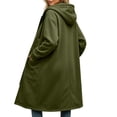thumbnail image 4 of HappyYEE Midlength Hoodie Jackets for Women, Casual Hooded Drawstring Zipper Sweatshirt Coat, Long Sleeve Loose Outer Tops with Pockets, 4 of 8