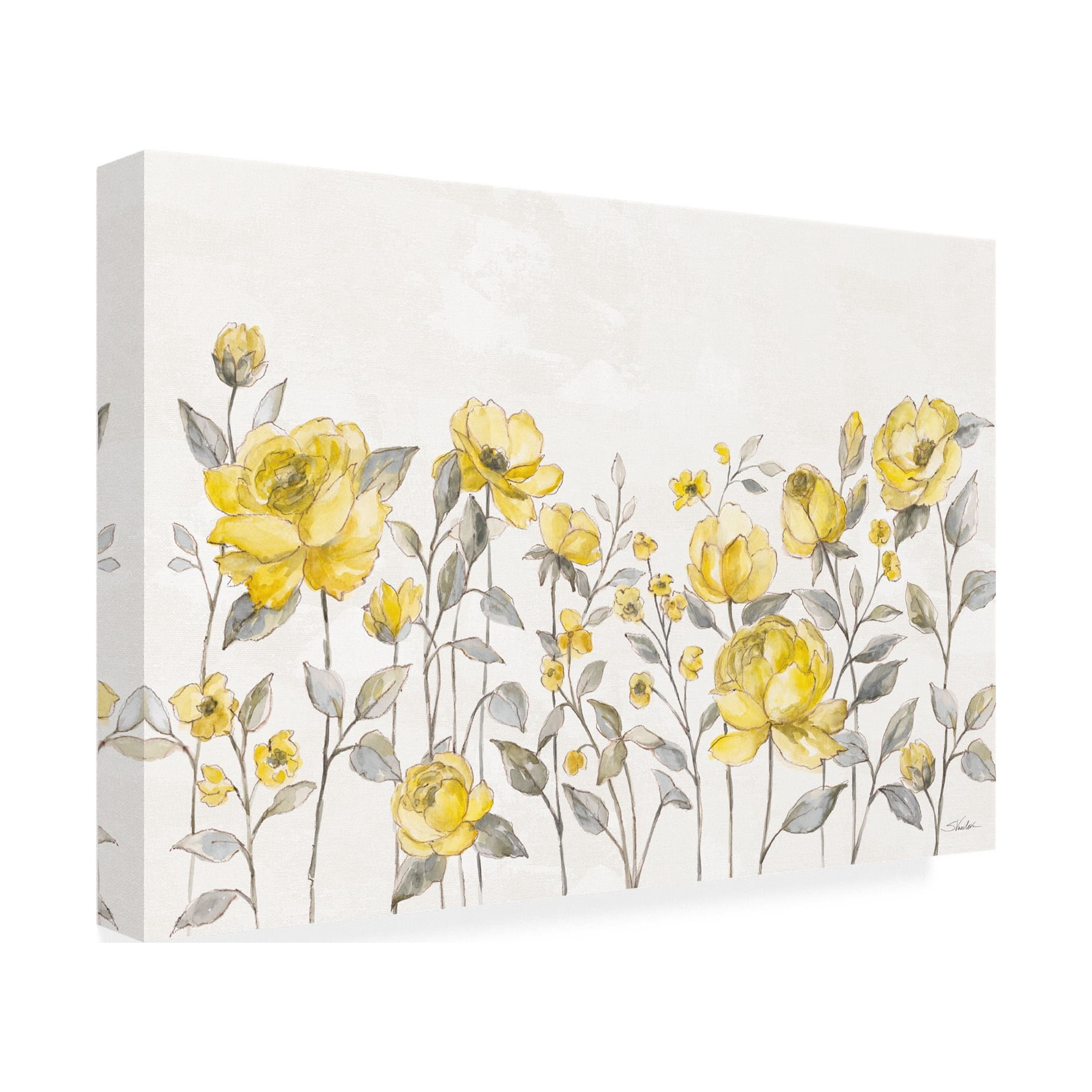 Silvia Vassileva 'Sunny Roses I No Words' Canvas Art