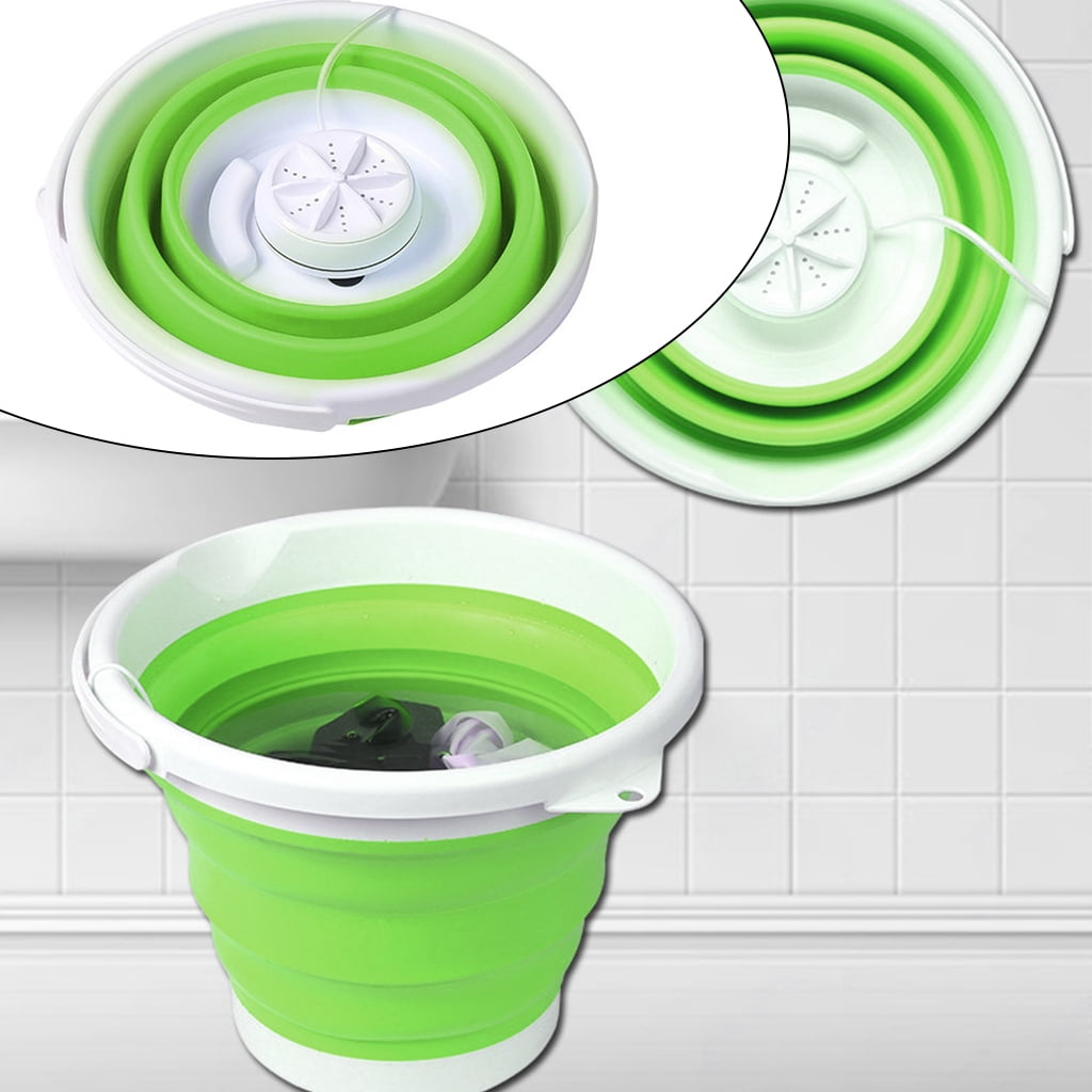 Mini Foldable Washer Portable Washer Foldable Washing Machine for Baby Clothes Underwear Sock for Travel Apartments