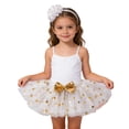 thumbnail image 3 of BJUTIR Girls Skirts Baby Layered Sequins Tutu Skirt Toddler Ballet Dance Dress And Headband First Birthday Outfits Size 12-24 Months Beige, 3 of 6
