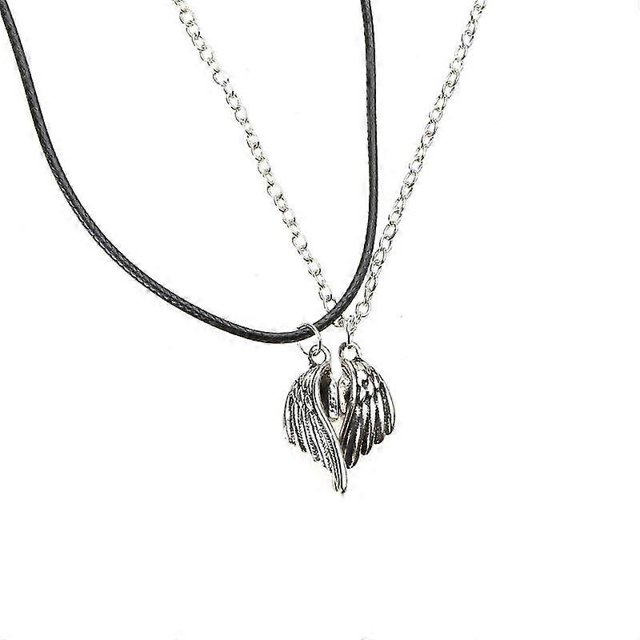 Collar de pareja de amor a larga distancia con alas de ángel y diablo para novia --- Código de producto 42945