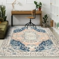 thumbnail image 5 of Homore Traditional Pattern Mystic Medallion Area Rug, 9' x 12', Dark Blue, 5 of 7