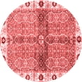 thumbnail image 1 of Ahgly Company Machine Washable Indoor Round Oriental Red Traditional Area Rugs, 7' Round, 1 of 4