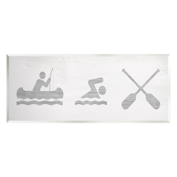 Lake Cabin Activities Sign Typography Graphic Art Unframed Art Print Wall Art