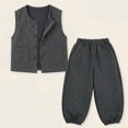 thumbnail image 7 of HAYIMI Toddler Girls Long Sleeve Bodysuit Vest Jogger Pants Three Piece Outfit Sets Cozy Clothes Sets, 7 of 7
