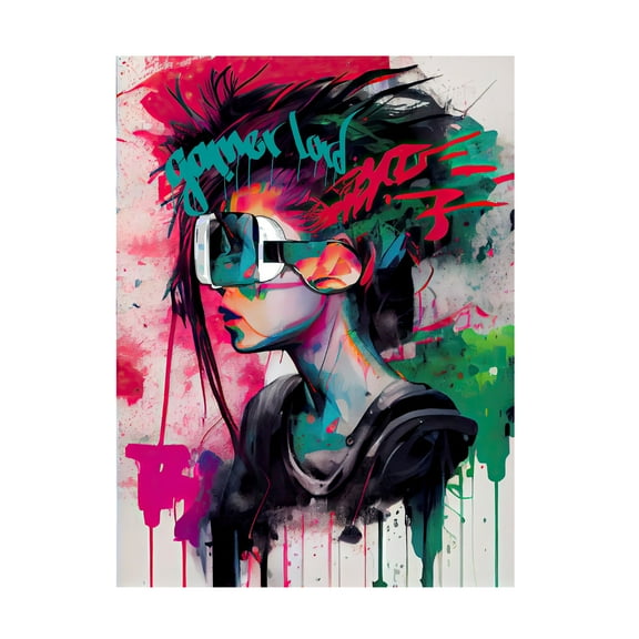 Canvas Wall Art - Sasha 'Game Boss I' Wall Art for Living Room, Bedroom, or Office Décor by Trademark Fine Art - 14 x 19 Inches