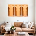 thumbnail image 2 of Elephant Stock Classic Moroccan Arches Wall Art - Horizontal Multi Panel Canvas - Living Room Wall Decor - Architecture Multi Panel - Orange And Brown Decor - 57" x 36", 2 of 4
