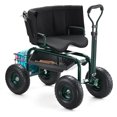 thumbnail image 1 of VEVOR Chariot de Jardin Roulant avec Siège Pivotant, Dossier, Roue de Coffre à Outils, Poignée Extensible, 1 of 1