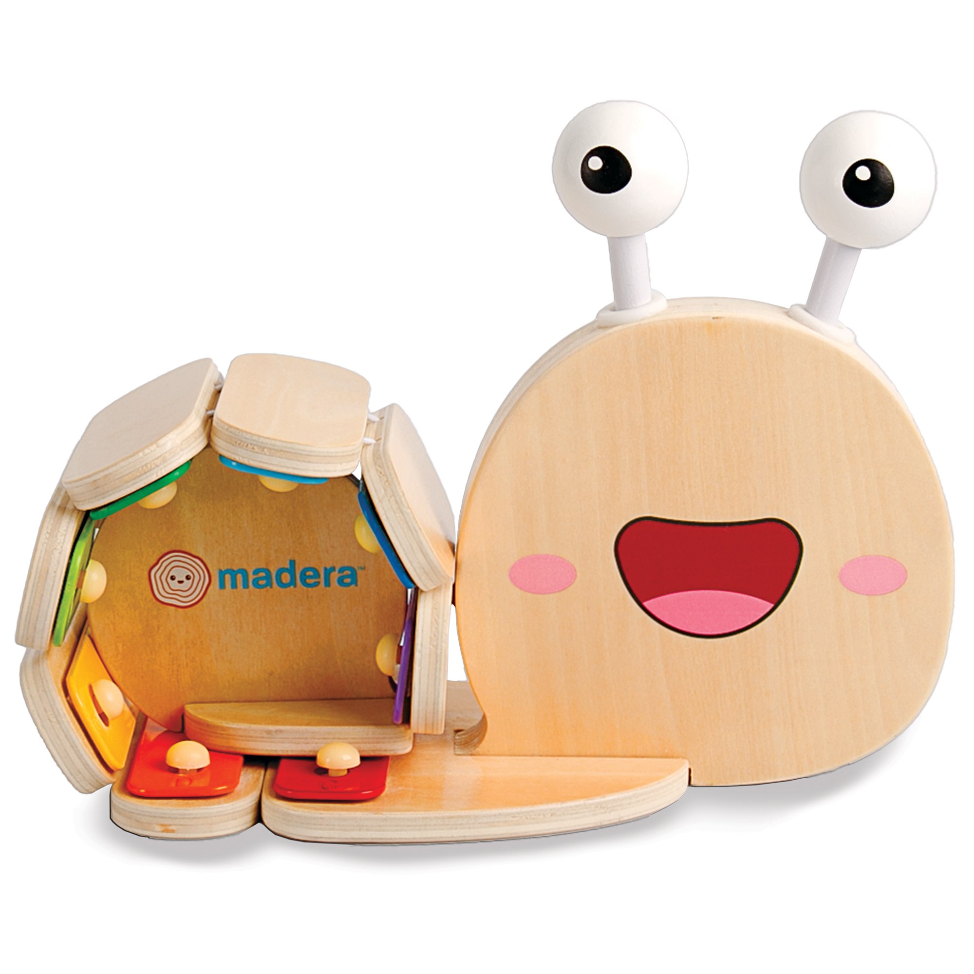 Madera Wood: Snailyphone - Snail-Designed 8-Key Xylophone, 2 Matching Mallets, Wooden Musical Instrament, Interactive Toy, Kids-Toddlers Ages 3+