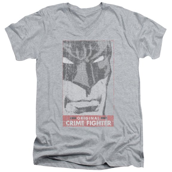 Batman - Orginal Crime Fighter - Slim Fit V Neck Shirt - Medium
