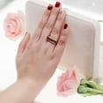 thumbnail image 4 of Uloveido Women's Rose Gold Plated Oval Cut Red Cubic Zirconia 7 Stone Wedding Band,Simulated Garnet Birthstone Ring J501 (Red, Size 7), 4 of 7