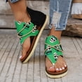 thumbnail image 4 of Summer Flat Sandals Women Flip Flops Leopard Gladiator Sdanls Open Toe Non-slip Beach Slippers Skull Print Roman Sandals Female, 4 of 5